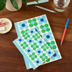 A5 notebook - Blue and green Daisy