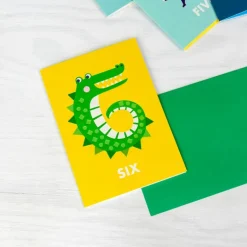Birthday card - Crocodile SIX