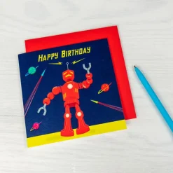 Birthday card - Sci-fi robot