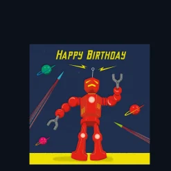 Birthday card - Sci-fi robot