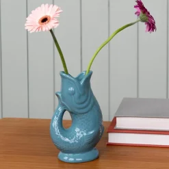 Ceramic fish vase - Blue