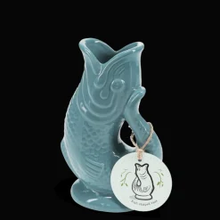 Ceramic fish vase - Blue