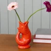 Ceramic fish vase - Orange