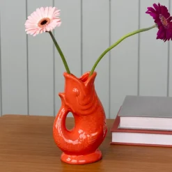 Ceramic fish vase - Orange