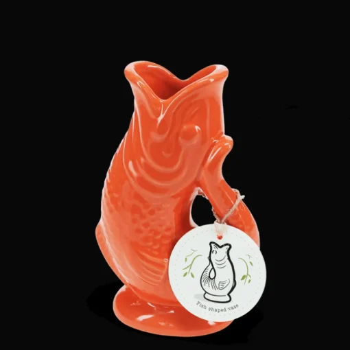 Ceramic fish vase - Orange