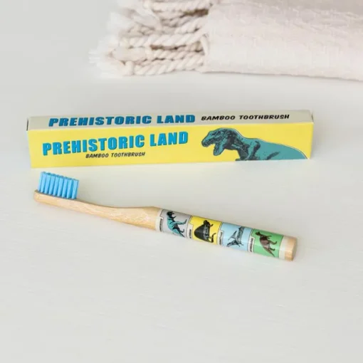 Children's bamboo toothbrush - Prehistoric Land