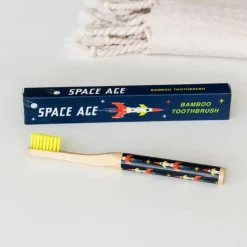 Children's bamboo toothbrush - Space Age