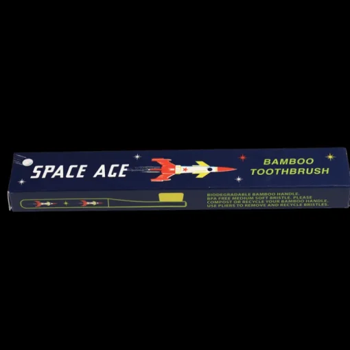 Children's bamboo toothbrush - Space Age
