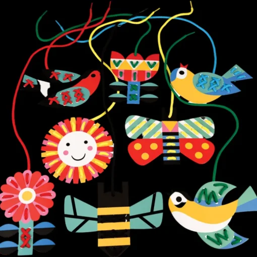 Children's cardboard stitching kit - Learn to stitch activity