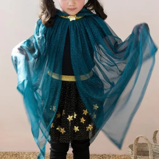 Children's glitter cape - Blue