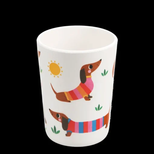 Children's melamine beaker - Sunny Sausage Dog