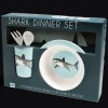 Children's melamine dinner set (5 pieces) - Sharks