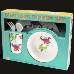 Children's melamine dinner set (5 pieces) - Baby Dinos