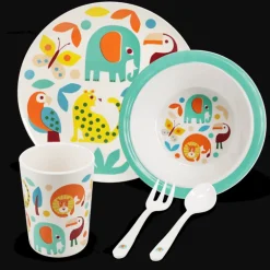 Children's melamine dinner set (5 pieces) - Wild Wonders