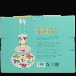 Children's melamine dinner set (5 pieces) - Baby Dinos
