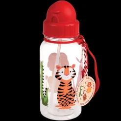 Children's water bottle with straw 500ml - Colourful Creatures