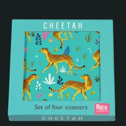 Coasters (set of 4) - Cheetah