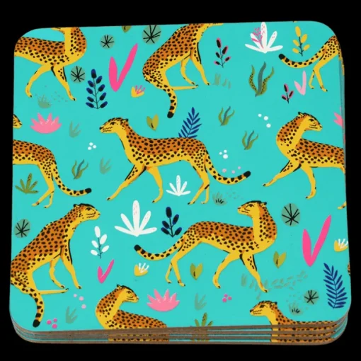Coasters (set of 4) - Cheetah