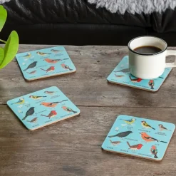 Coasters (set of 4) - Garden Birds