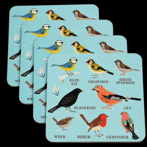 Coasters (set of 4) - Garden Birds