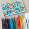 36 colouring pencils in a tin - Wild Wonders