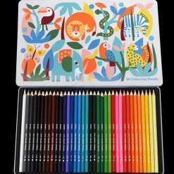 36 colouring pencils in a tin - Wild Wonders