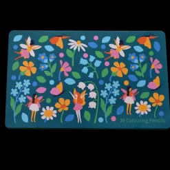 36 colouring pencils in a tin - Fairies in the Garden