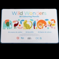36 colouring pencils in a tin - Wild Wonders
