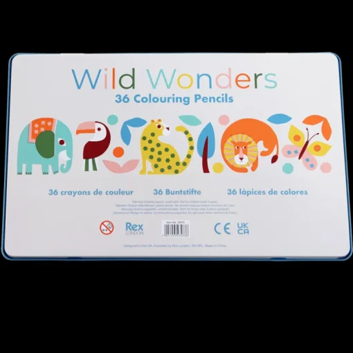 36 colouring pencils in a tin - Wild Wonders
