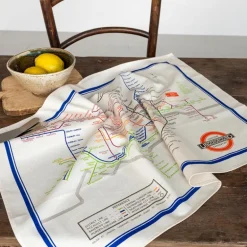 Cotton tea towel - TfL Heritage Tube Map