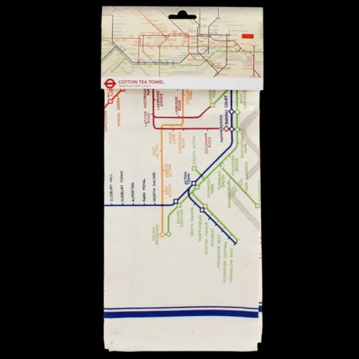 Cotton tea towel - TfL Heritage Tube Map