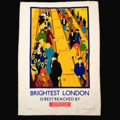 Cotton tea towel - TfL Vintage Poster "Brightest London"