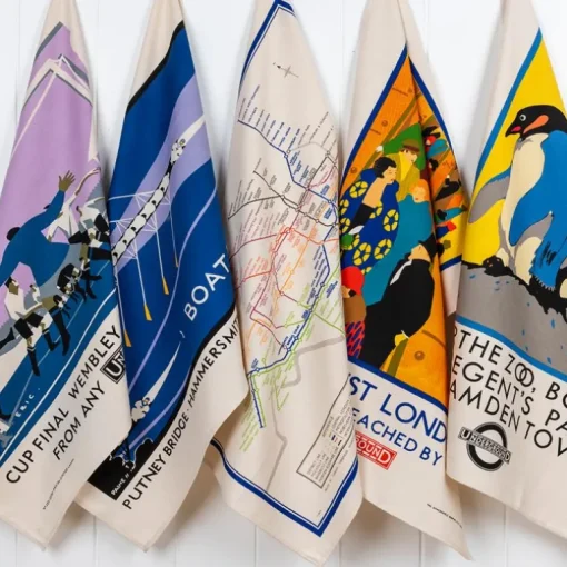 Cotton tea towel - TfL Vintage Poster "Brightest London"