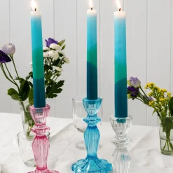Dip dye candles (set of 4) - Blue