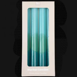 Dip dye candles (set of 4) - Blue