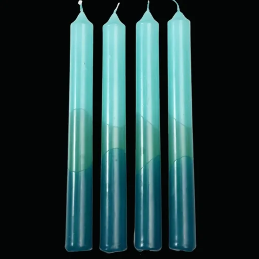Dip dye candles (set of 4) - Blue