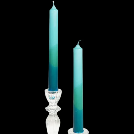 Dip dye candles (set of 4) - Blue