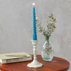Enamel candlestick (13cm) - Light grey