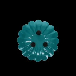 Enamel flat flower candle holder - Blue