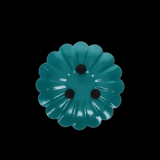 Enamel flat flower candle holder - Blue