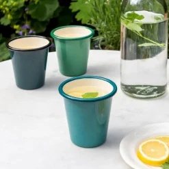 Enamel tumbler 300ml - Teal