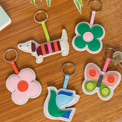 Faux leather keyring - Sausage Dog