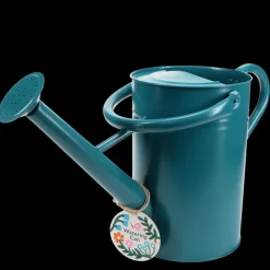 Galvanised steel watering can 4.5L - Blue