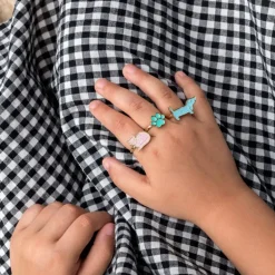 Glitter rings (set of 3) - Dog & cat