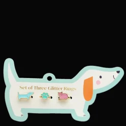 Glitter rings (set of 3) - Dog & cat