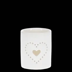 Glossy ceramic tealight holder - Heart