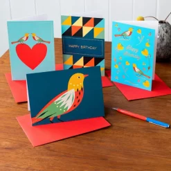 Greetings card - Birds and heart