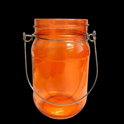 Jam jar tealight holder - Orange
