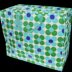 Jumbo storage bag - Blue and green Daisy