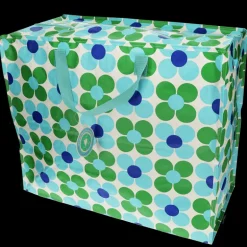 Jumbo storage bag - Blue and green Daisy